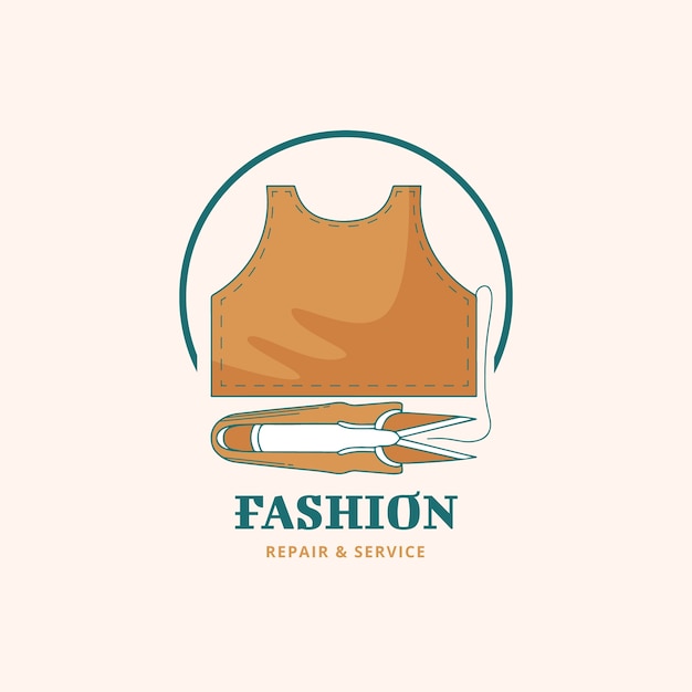 Diseño de logotipo de servicio de reparación de moda.