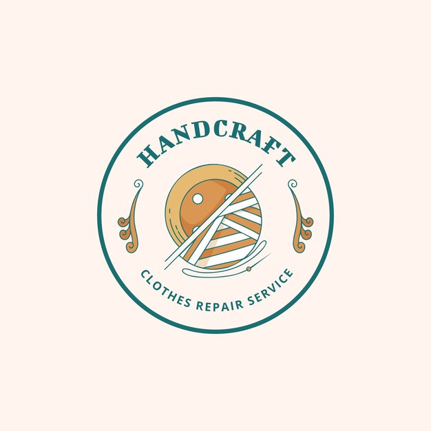 Diseño de logotipo de servicio de reparación de moda.