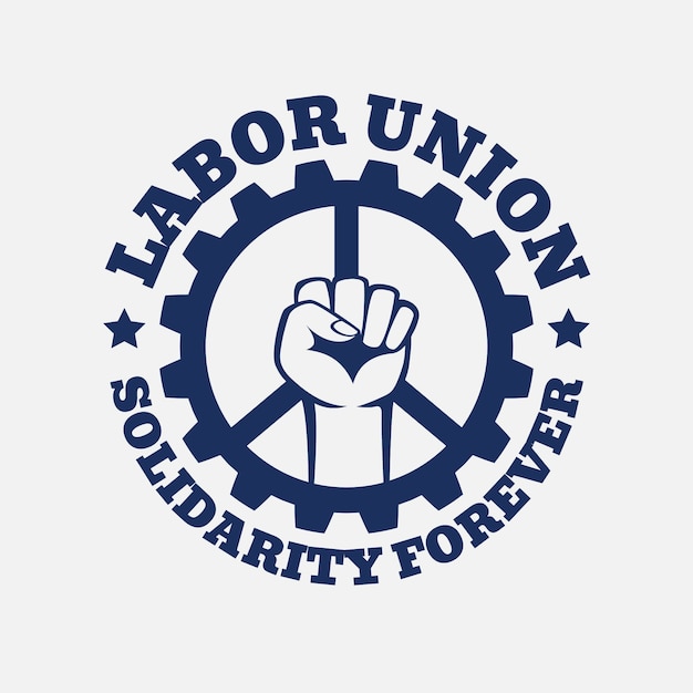 Diseño de logotipo sindical dibujado a mano