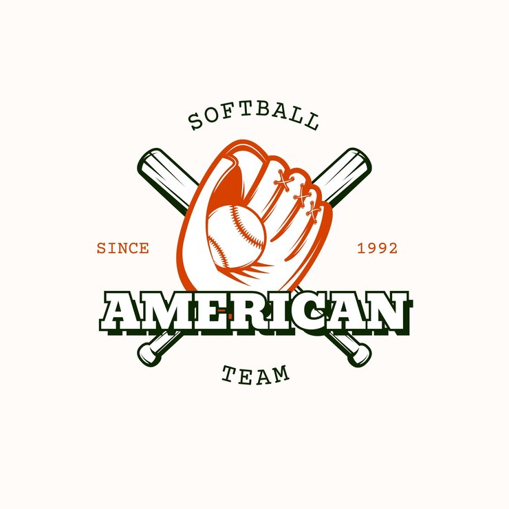 Vector gratuito diseño del logotipo del softbol