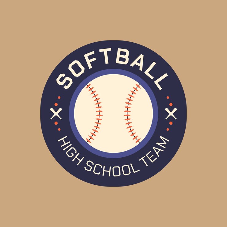 Vector gratuito diseño del logotipo del softbol