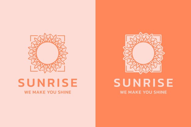 Diseño de logotipo de sol boho dibujado a mano