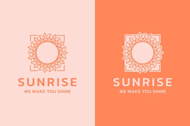 Diseño de logotipo de sol boho dibujado a mano