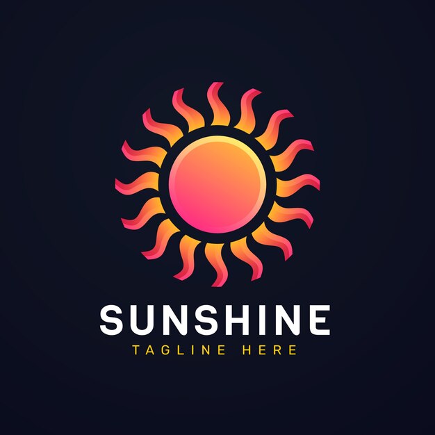 Diseño de logotipo de sol boho