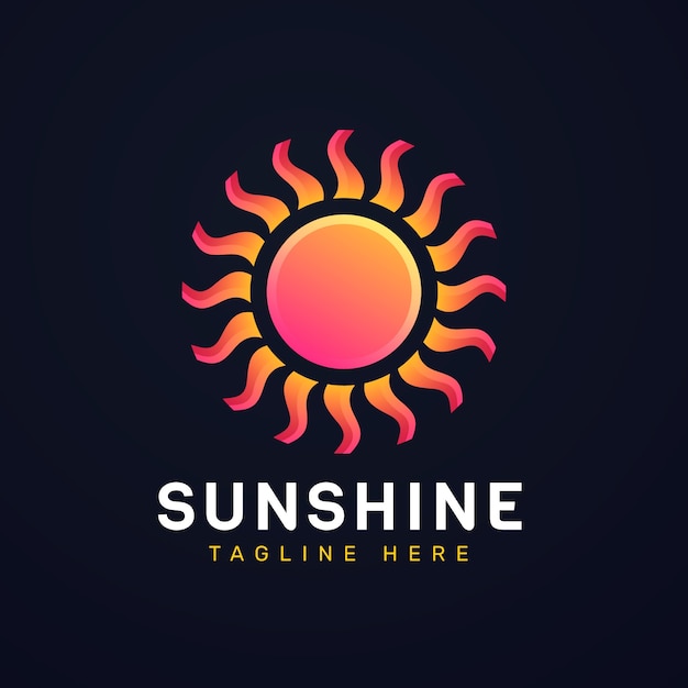 Diseño de logotipo de sol boho