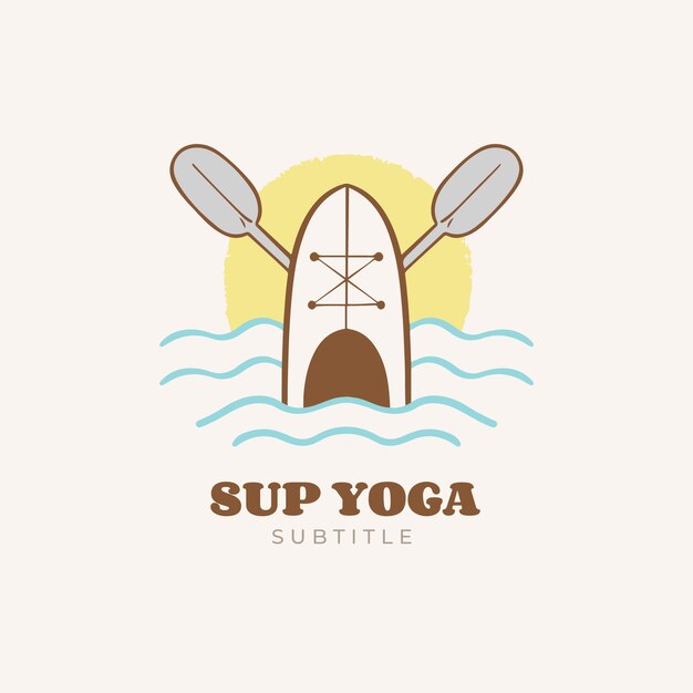 Diseño de logotipo sup dibujado a mano