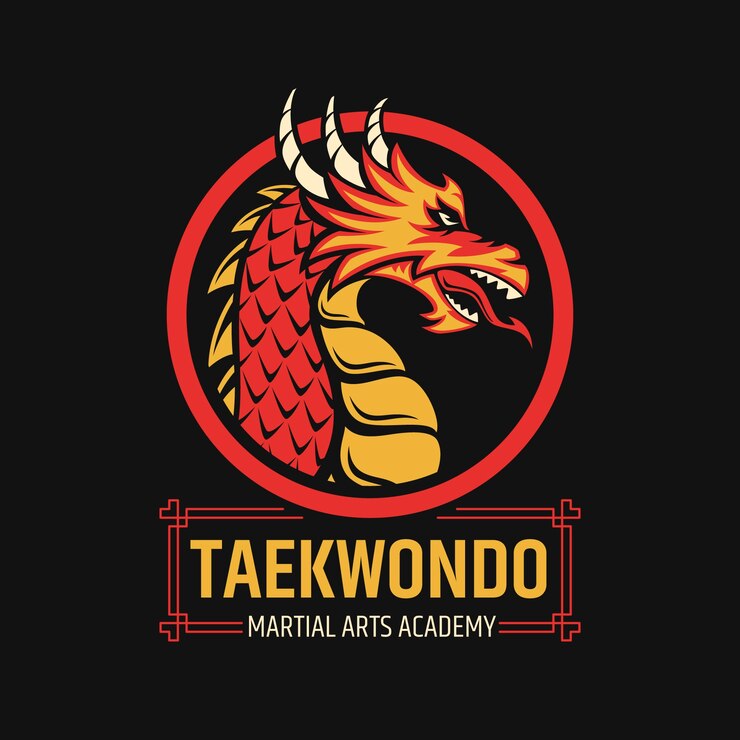 Vector gratuito diseño de logotipo de taekwondo dibujado a mano