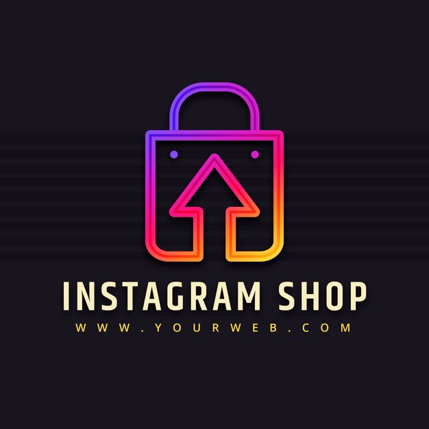 Diseño de logotipo de tienda de instagram degradado