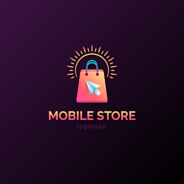 Diseño de logotipo de tienda de instagram degradado