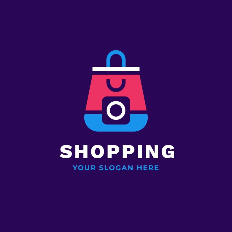 Vector gratuito diseño de logotipo de tienda de instagram de diseño plano