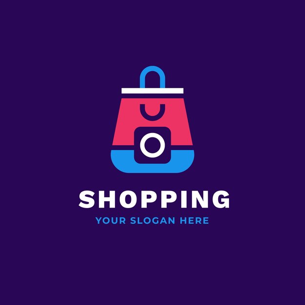 Diseño de logotipo de tienda de instagram de diseño plano