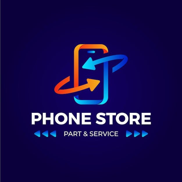 Diseño de logotipo de tienda móvil degradado