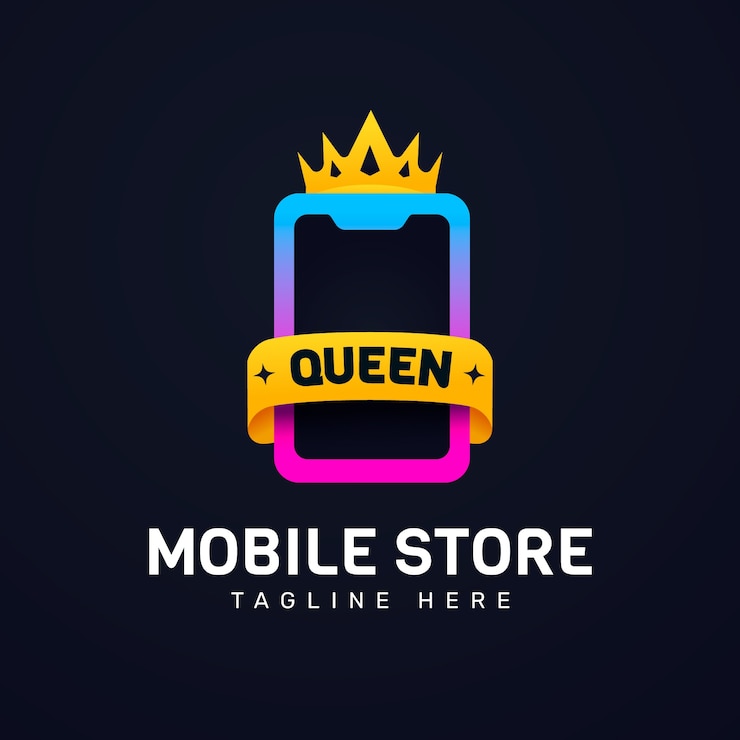 Vector gratuito diseño de logotipo de tienda móvil