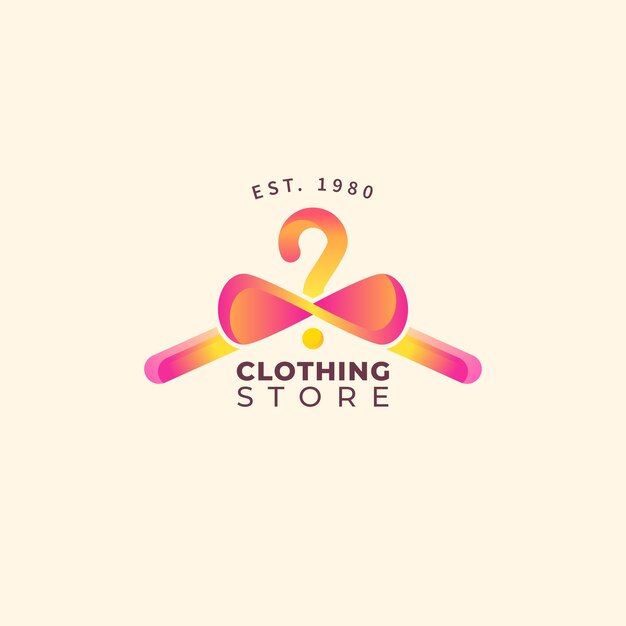 Diseño de logotipo de tienda de ropa degradada