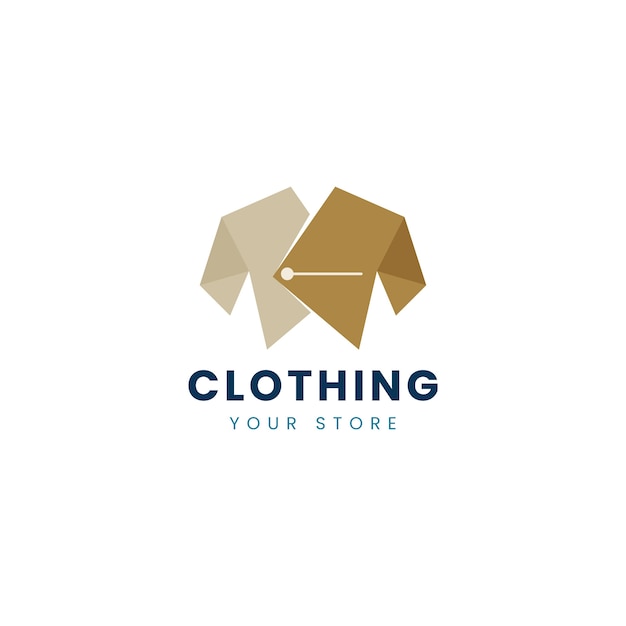 Diseño de logotipo de tienda de ropa de diseño plano