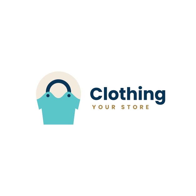 Diseño de logotipo de tienda de ropa de diseño plano