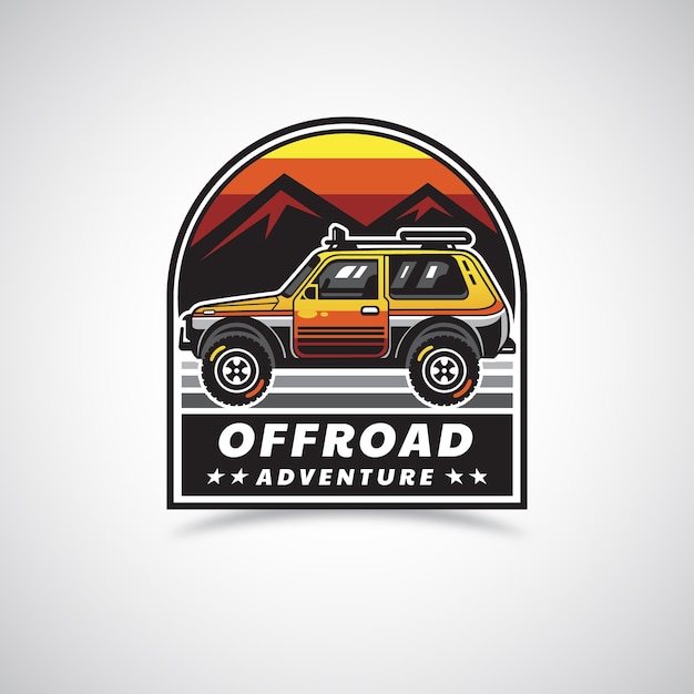 Diseño de logotipo todoterreno degradado