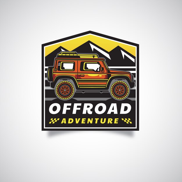 Diseño de logotipo todoterreno degradado