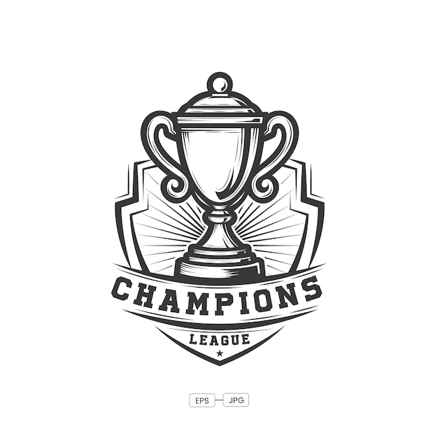 Diseño del logotipo del Trofeo Vector de la Liga de Campeones
