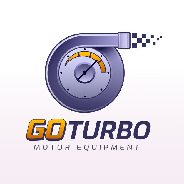Diseño de logotipo turbo degradado