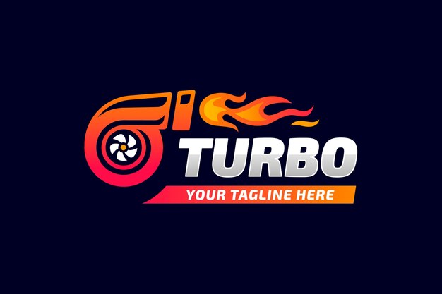 Diseño de logotipo turbo degradado