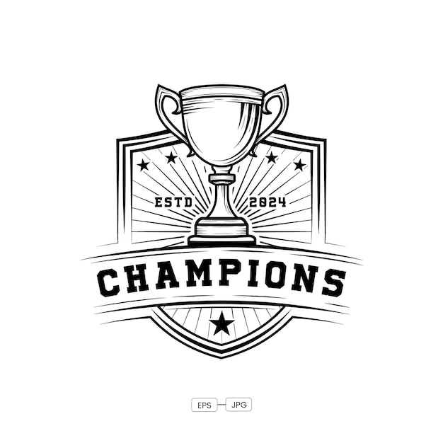 Diseño del logotipo vectorial del Trofeo de Campeones