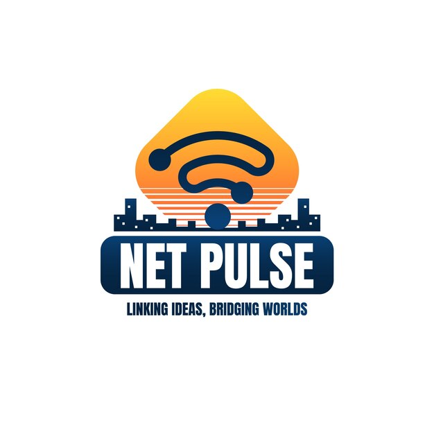 Diseño del logotipo de wifi en gradiente