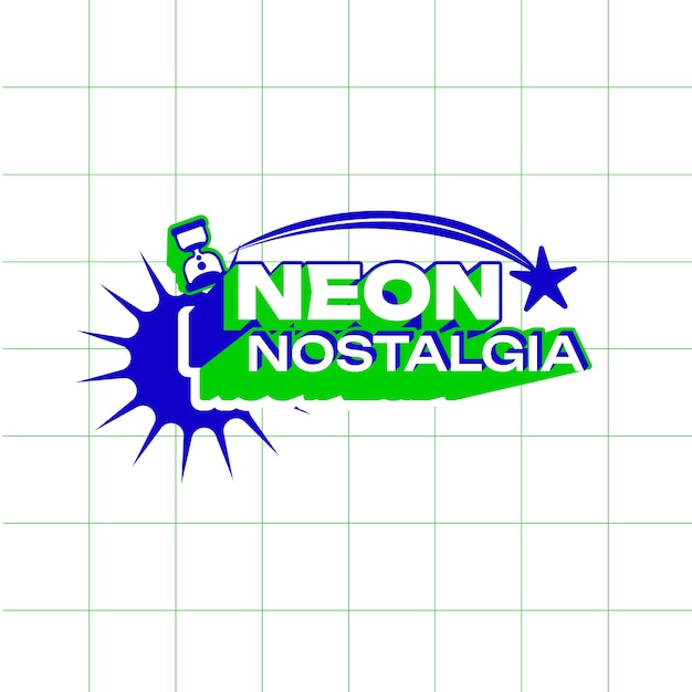 Diseño de logotipo y2k dibujado a mano