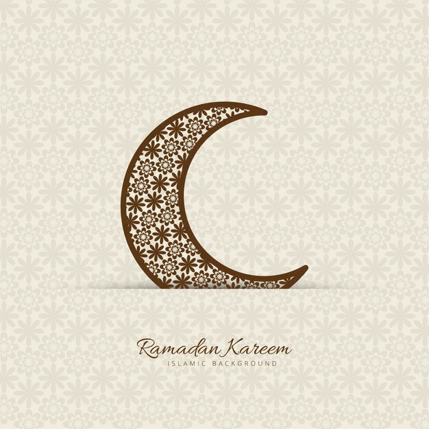 Diseño de luna para ramadán kareem