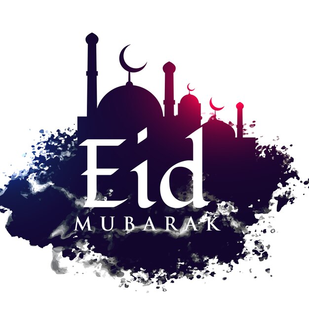 Diseño de manchas para eid mubarak