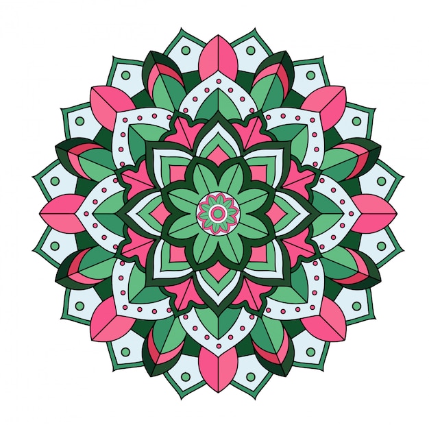 Diseño de mandala aislado