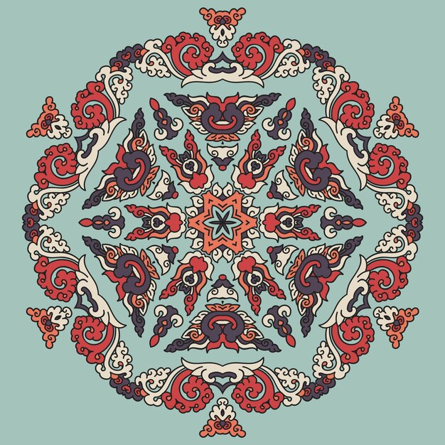 Diseño de mandala a color