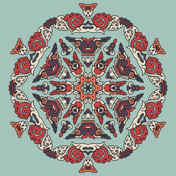 Diseño de mandala a color