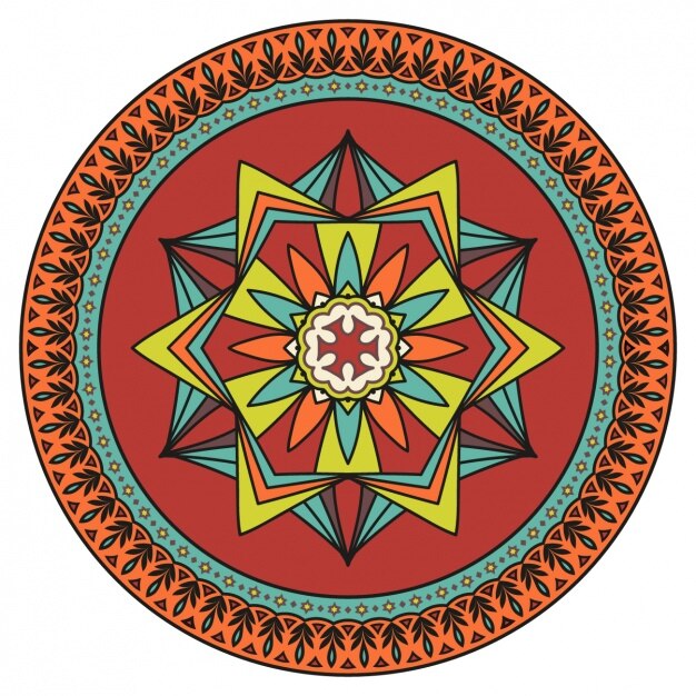 Diseño de mandala a color