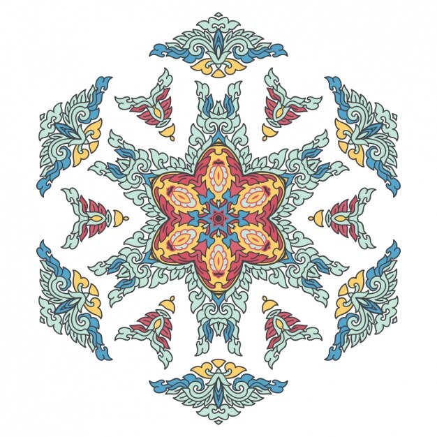 Diseño de mandala a color