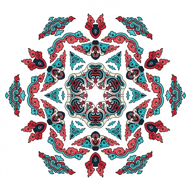Diseño de mandala a color