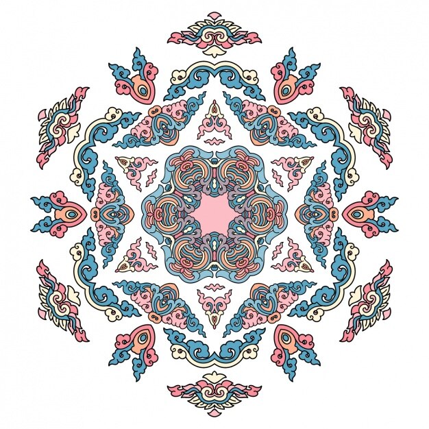 Diseño de mandala a color