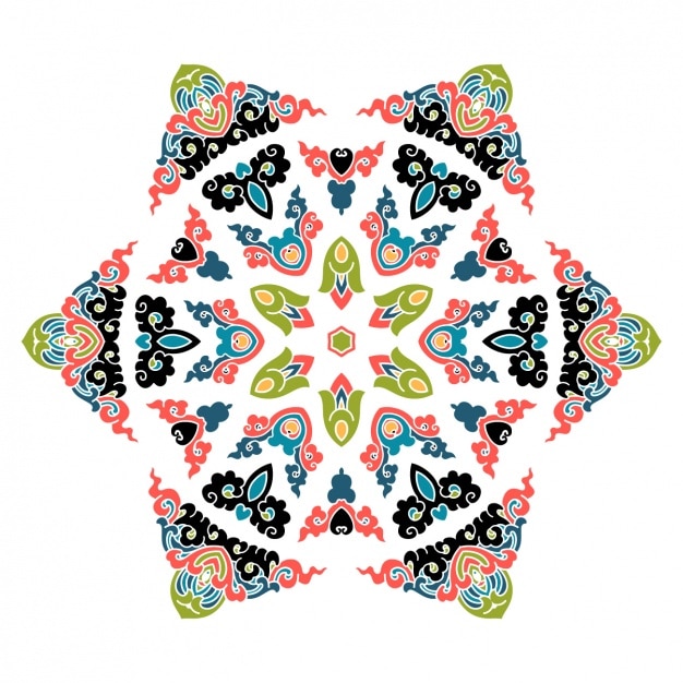 Diseño de mandala a color