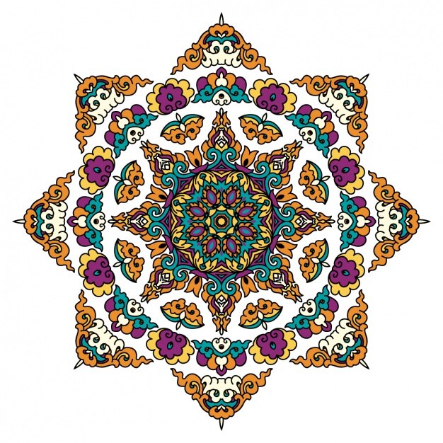 Diseño de mandala a color