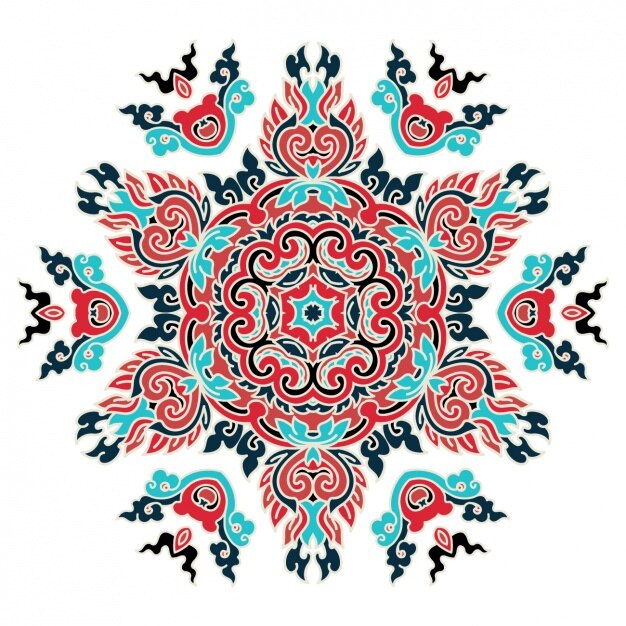 Diseño de mandala a color