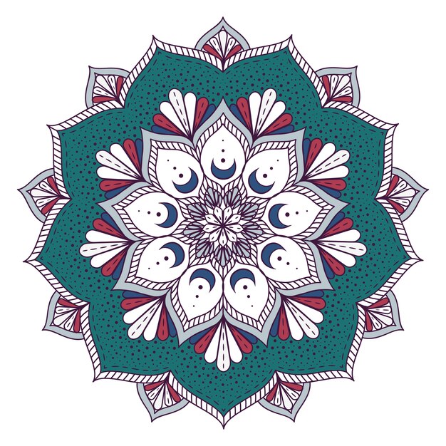 Diseño de mandala a color