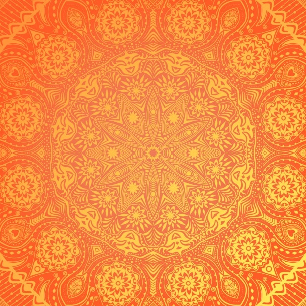 Diseño de mandala naranja