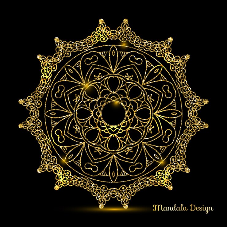 Vector gratuito diseño de mandala de oro