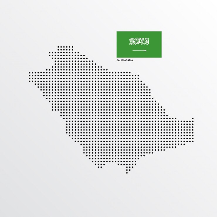 Vector gratuito diseño del mapa de arabia saudita