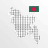 Vector gratuito diseño del mapa de bangladesh