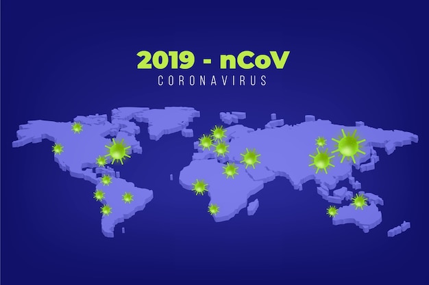 Diseño de mapa conceptual de coronavirus