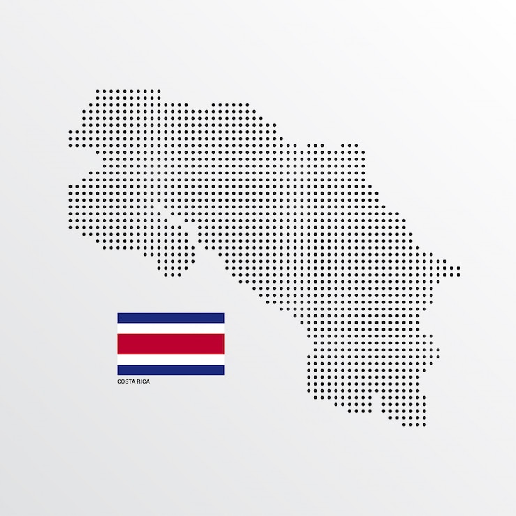 Vector gratuito diseño del mapa de costa rica