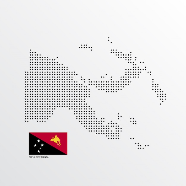 Vector gratuito diseño del mapa de papua nueva guinea