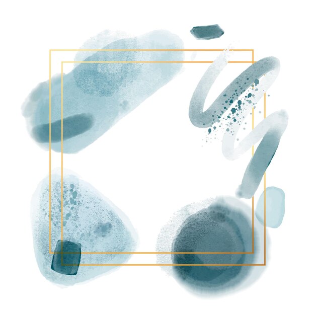 Diseño de marco de acuarela abstracta