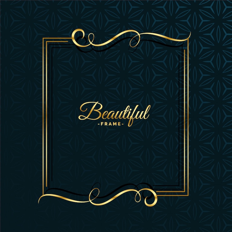 Vector gratuito diseño de marco atractivo floral dorado